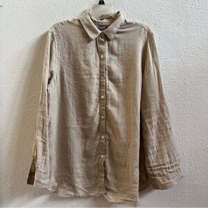 J. Jill Tan Button Down Shirt